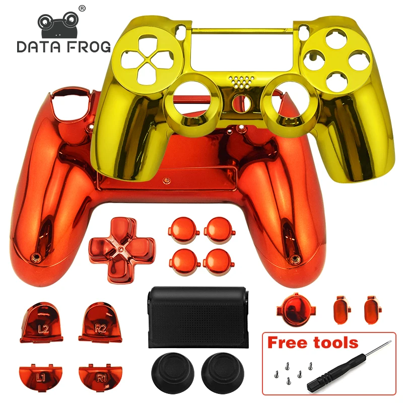 Чехол для контроллера sony PlayStation 4 dualshock4 PS4, золотой, красный, хромированный, полный комплект