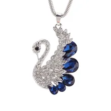 Ретро лебедь свитер цепи ожерелье модное ожерелье s& Подвески Ювелирные изделия Кристалл одежда с ювелирным ожерельем