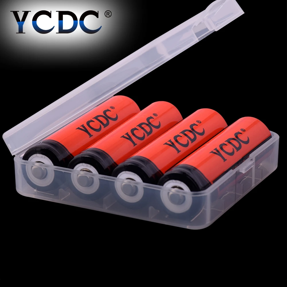 YCDC 4 шт. 18650 литий ионная аккумуляторная батарея 3 7 вольт 3000 мАч батареи с