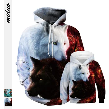 Prezzo Padre E Figlio Sudore Camicette Autunno Di Trasporto Di Natale Maglie E Maglioni 3D Lupo Modello Divertente Del Bambino Papà Padre Bambini Camicette Outfit Uguali Per La Famiglia