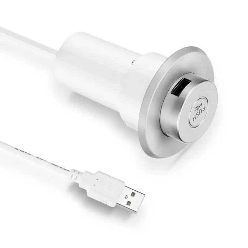 Silver Всплывающий в столе слот USB 2,0 3 порта концентратор сплиттер адаптер для ноутбука ПК компьютер - Color: Silver