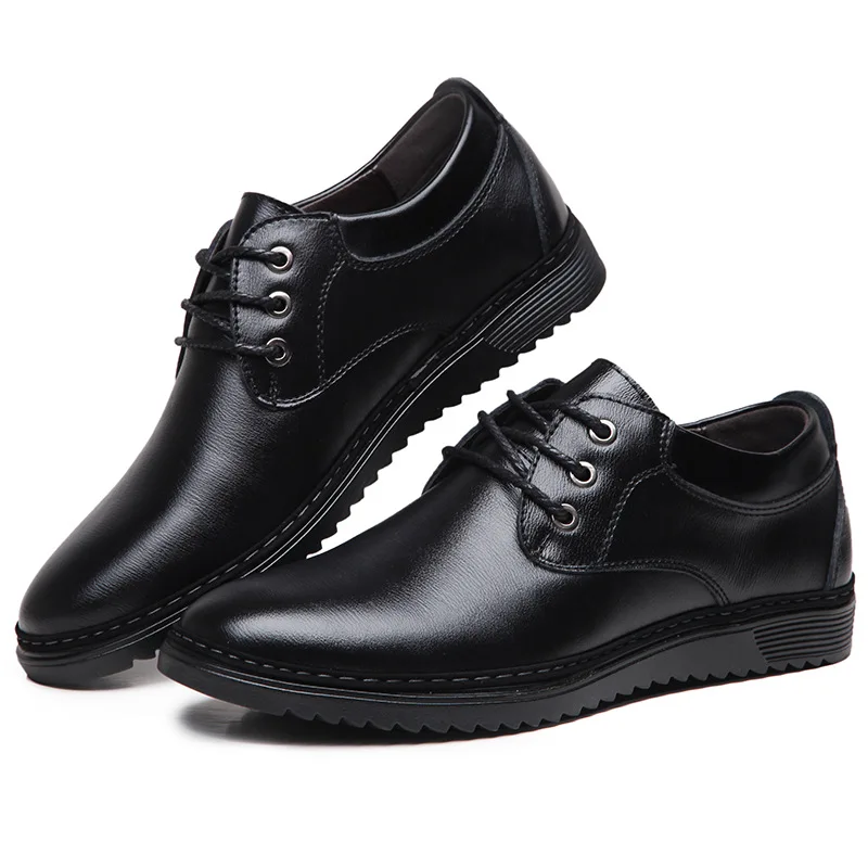 New Men Casual Genuine Leather Shoes Fashion Breathable Men's Formal Shoes Lace-up Flat for Men Shoes Zapatos De Hombre