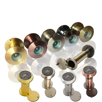 

200 Degree Wide Viewing Angle Peephole Security Door Viewers 14mm Hole Hidden Peephole Adjustable Glass Lens Hardware Tools