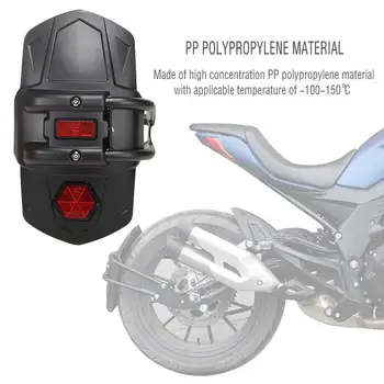 

Durable Motorcycle Bracket Motorbike Mudguard Fender Reflective Ornament Rear Wheel Cover Splash Guard Black Accessories