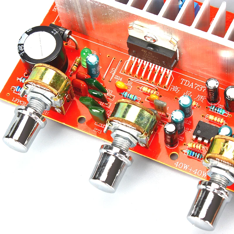 Lusya TDA7377 Placa de amplificador de Audio Digital 2*40 W 2,0 amplificador de canal estéreo para el altavoz DIY del coche DC12V E5-005 Lusya TDA7377 Placa de amplificador de Audio Digital 2*40 W 2,0 amplificador de canal estéreo para el altavoz DIY del coche DC12V E5-005