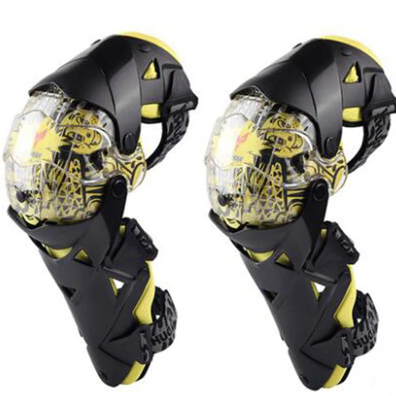 New DUHAN Cross-country Motorcycle Riding Protective Kneecap Knight riding equipment protection Knee Moto Kneepad - Цвет: Цвет: желтый