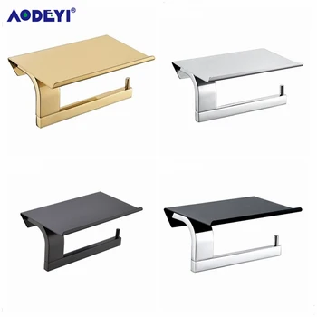 

Toilet Paper Holder Wall Mount Tissue Roll Hanger 304 Stainless Steel Phone Platform Bathroom Hardware Set Multiple Colors