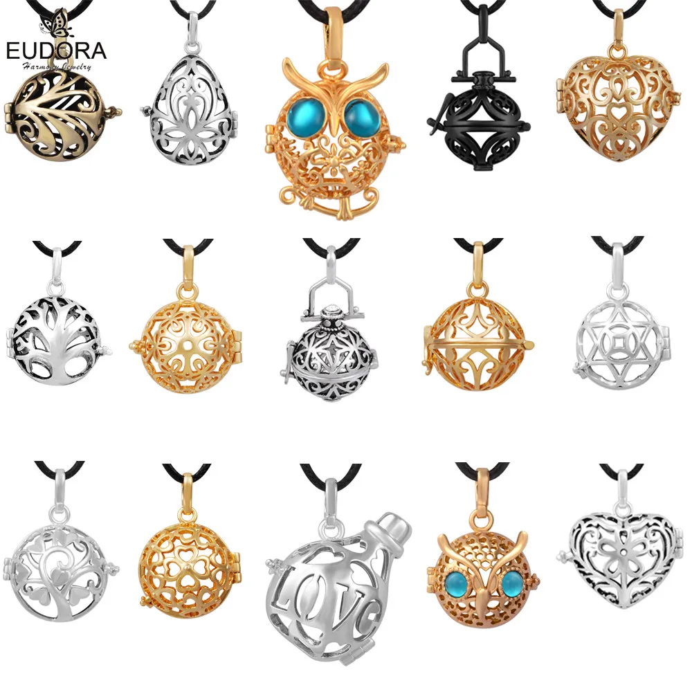 

Eudora 16 mm Harmony Ball Floating Lockets Mexican Bola Aromatherapy Locket cage Pendant for 16mm Angel Caller Pregnant ball