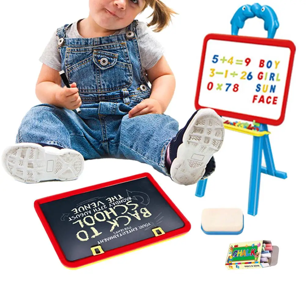 

Drawing Toys Multifunctional Small Drawing Board Children's Magnetic Double-Sided Doodle Board Adjustable Early Education Easel