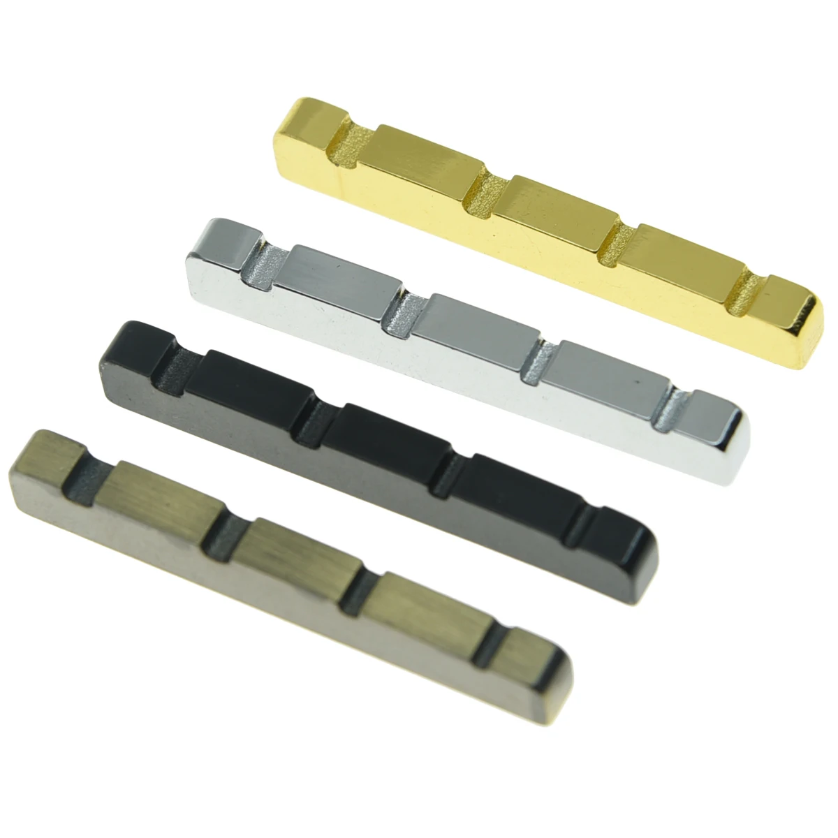 

KAISH 38mm Pre-slotted Brass Metal 4 String Bass Nut 1-1/2" for 4 string Electric Bass Guitar 4 Colors