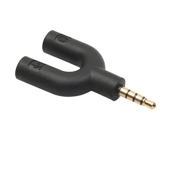

Metal Headset Adapter Kit U Shape 3.5mm Y Splitter for Audio Headphone and MIC