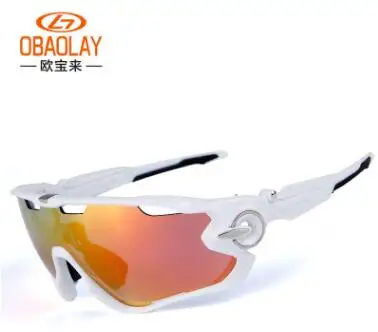 OBAOLAY Lens Polarized Cycling Outdoor Bicycle Sunglasses Jawbreaker Goggles New 