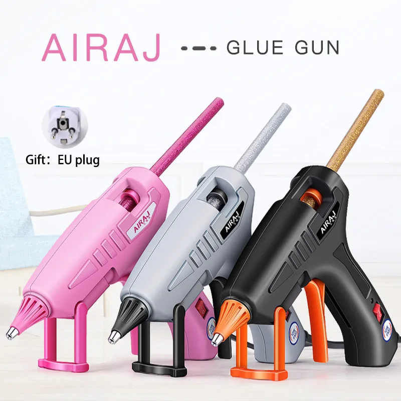 AIRAJ 70W/150W Hot Melt Glue Gun, Gift 70MM Pink/Gray/Transparent Glue Stick, Can Provide EU Conversion Plug Bonding Tools AIRAJ 70W/150W Hot Melt Glue Gun, Gift 70MM Pink/Gray/Transparent Glue Stick, Can Provide EU Conversion Plug Bonding Tools