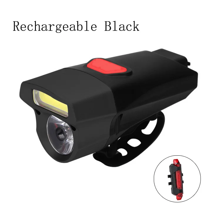 Vertvie велосипедный Головной фонарь светодиодный фонарик USB передние фары для езды ночью MTB дорожный велосипед лампа прожектор Аксессуары для велосипеда яркий - Цвет: black back light