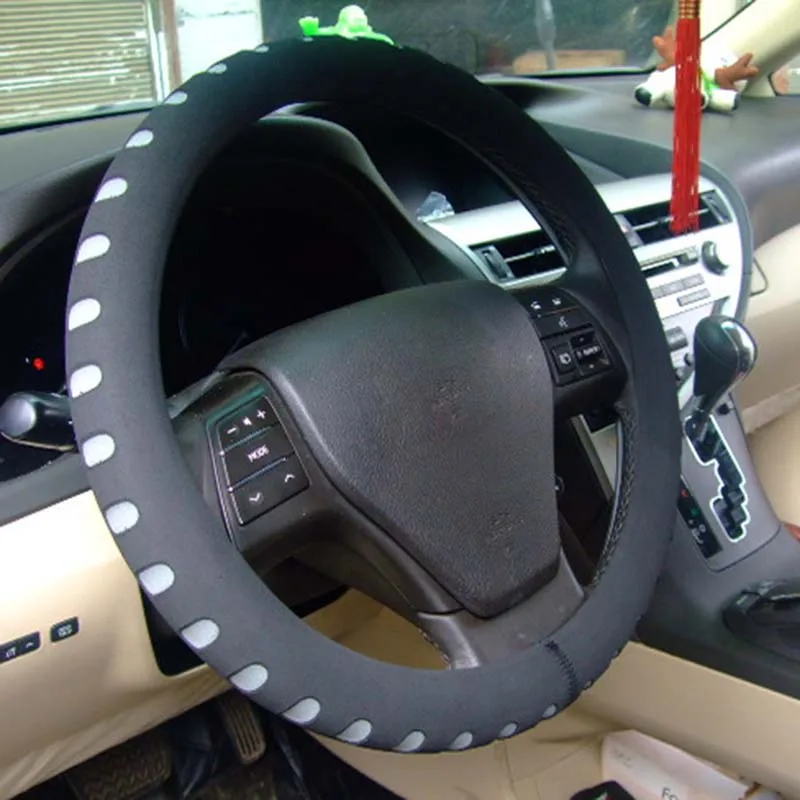 DERMAY EVA пробивая красный чехол рулевого колеса автомобиля 38 см универсальные