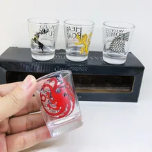 4 шт. набор "Игра престолов", чашка из креативного стекла es, керамический миниатюрный винный бокал, набор стеклянных чашек