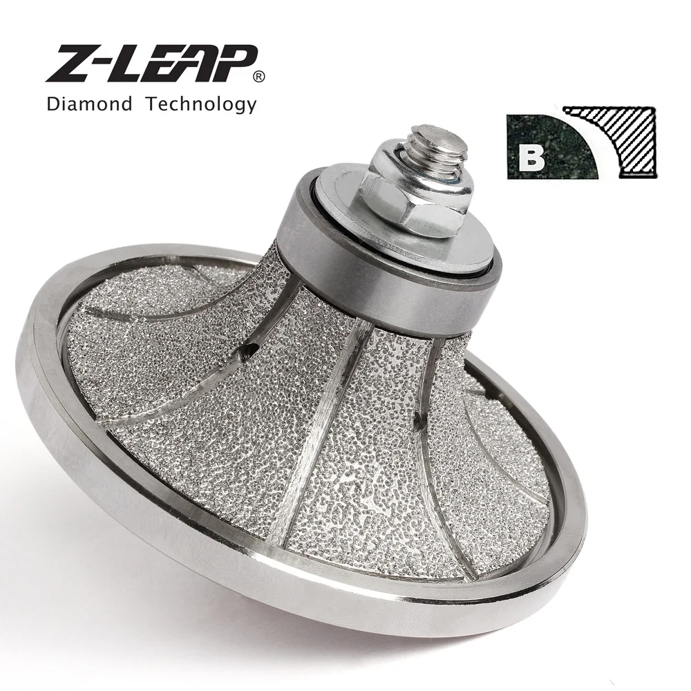 Z-LEAP Алмазный ручной профилировщик B форма вакуумной пайки профиль колеса металлическая крышка фрезы для мрамора гранита D85 M14& 5/8-11