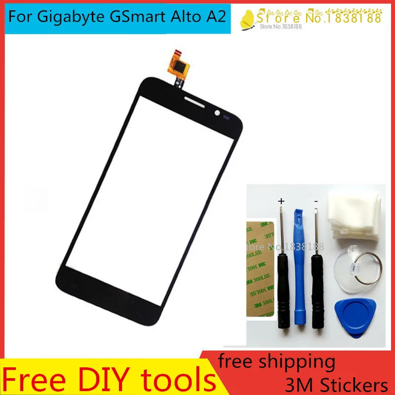 Free DIY Tool 3M Stickers 100 Original New for Gigabyte GSmart Alto A2 Touch Screen Glass
