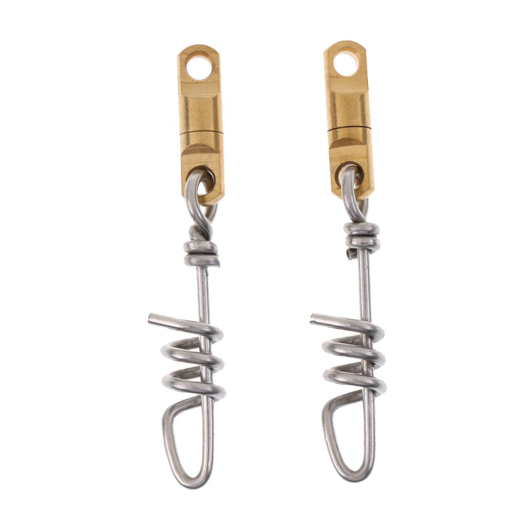 

2pcs Corkscrew Pigtail Snap With Heavy Swivel Quick Rig Link Swirl Connector