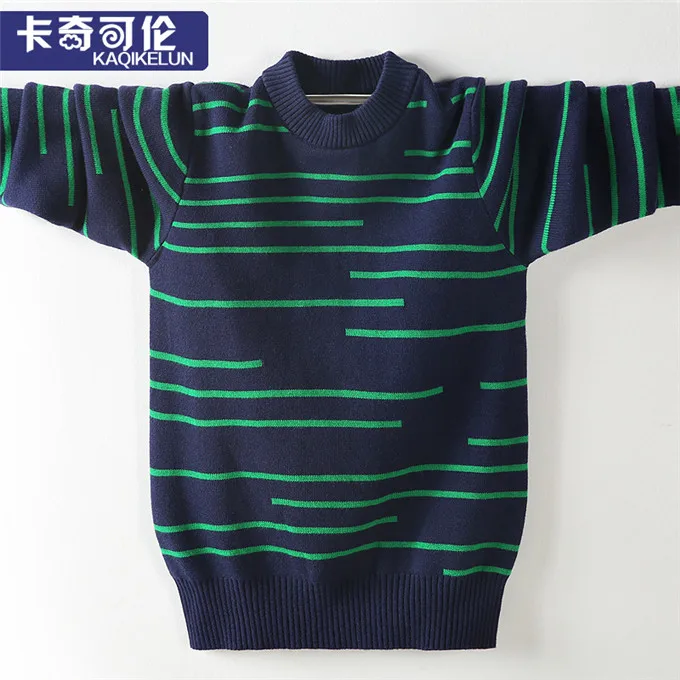 Коллекция года, весенне-осенний вязаный свитер для мальчиков зимняя детская одежда кардиган для мальчиков, свитер для мальчиков черно-белый в полоску, размер 4 8,12 - Цвет: as picture