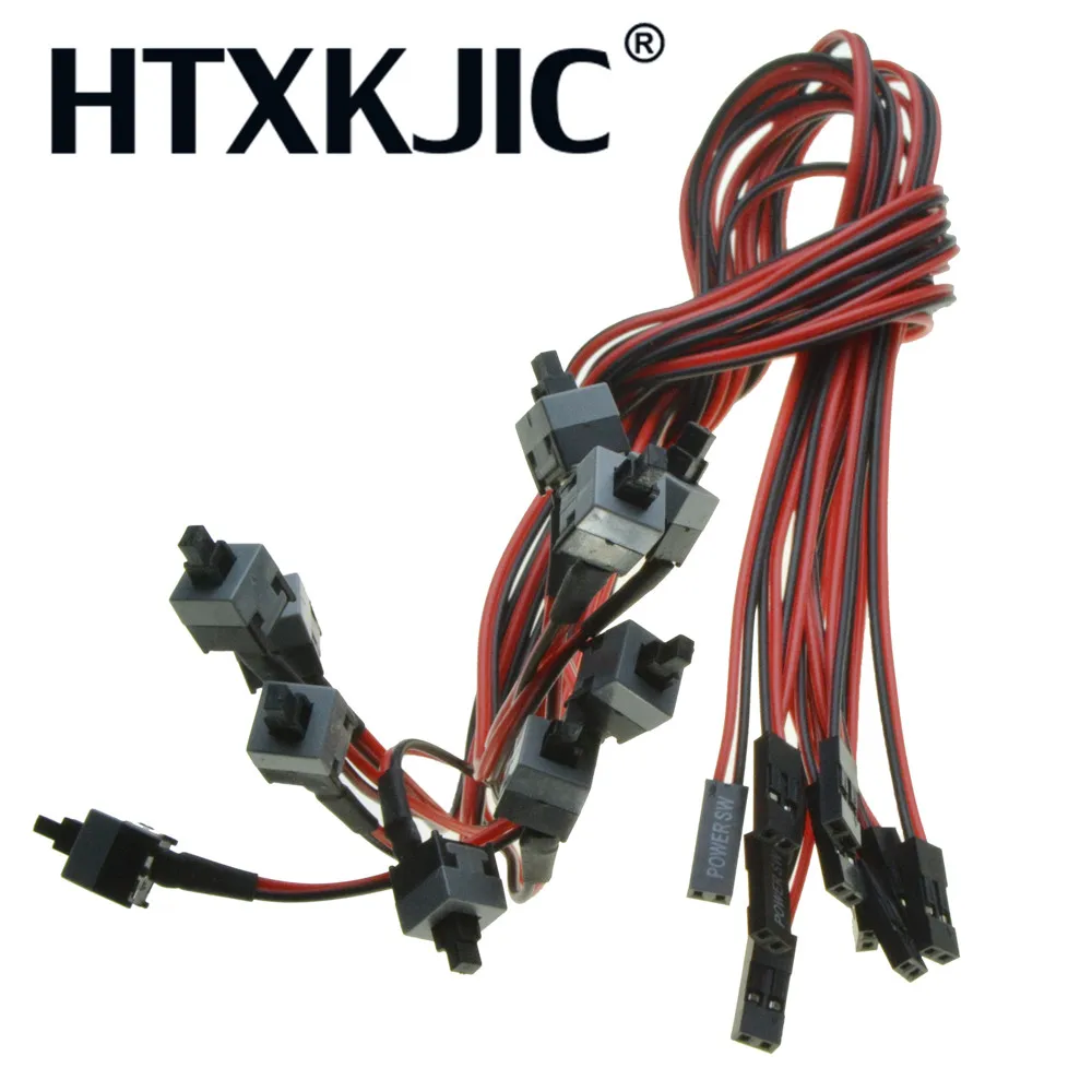 50pcs/lot I/O Reset motherboard cable Desktop Computer PC Case POWER