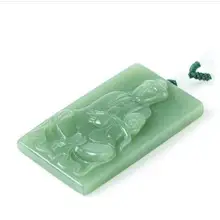 Pitt Guanyin подвеска натуральный и натуральный нефрит Подвески яшмовая Гуаньинь Yupai