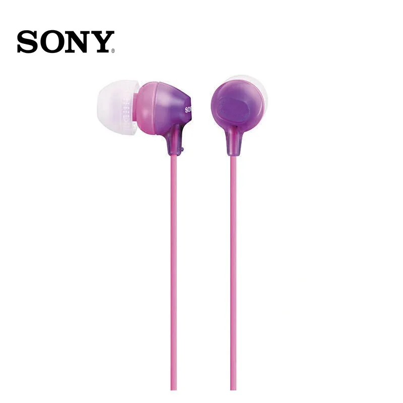 Sony MDR-EX15AP 3,5 мм проводные наушники-вкладыши сабвуфер стерео наушники Hands-free с микрофоном для Iphone sony oneplus Xiaomi huawei