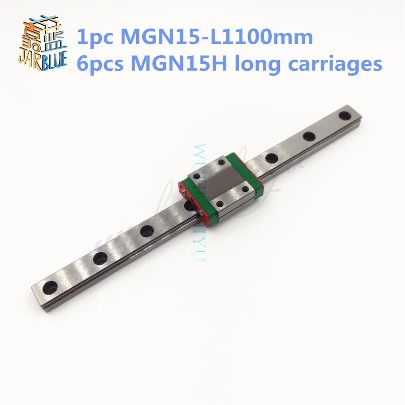 

15mm Linear Guide MGN15 L= 1100mm linear rail way + MGN15H Long linear carriage for CNC X Y Z Axis