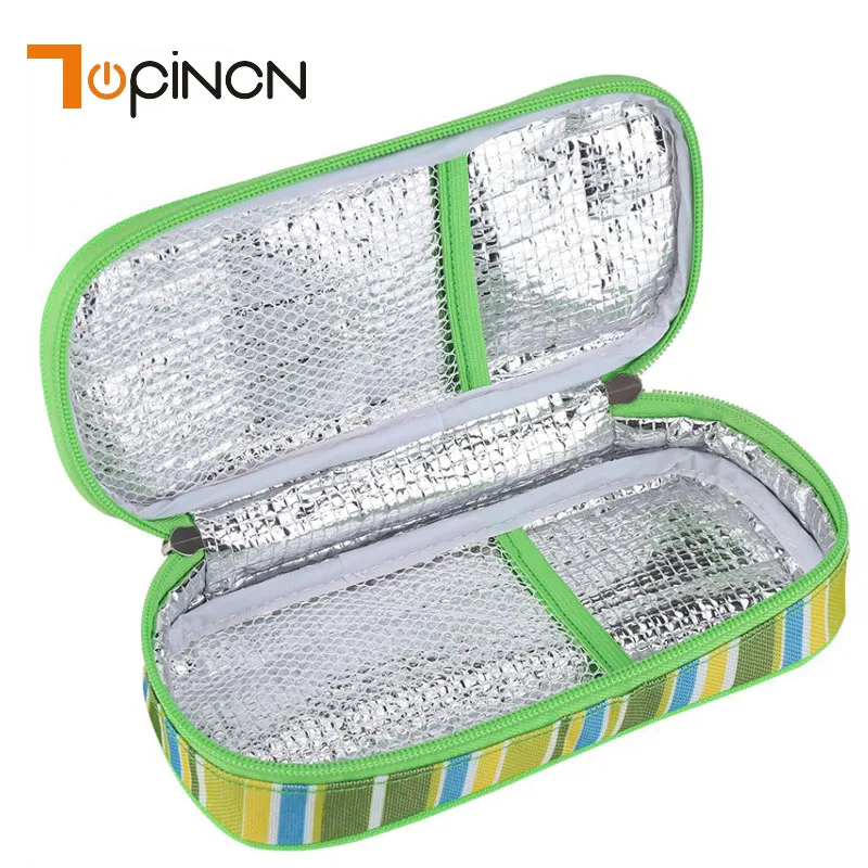 

Portable Medical Coolers Insulin Cooler Bag Portable Insulated Diabetic Insulin Travel Case Cooler Box Aluminum Foil Ice Cooling