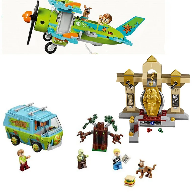 Bela 10430 Scooby Doo Mystery Plane Adventures Mummy Museum Mysterious Building Block Kids toys Compatible with Legoed Kids Gift