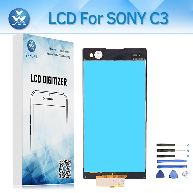 AAA ЖК-для sony Xperia C3 D2533 D2502 ЖК Дисплей Сенсорный экран планшета полный сборки 5