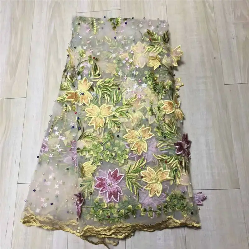 2018 New Arrival African Tulle Lace Free Shipping Net High Quality French Fabric Embroidery For Women Dress JYA34-1 | Дом и сад