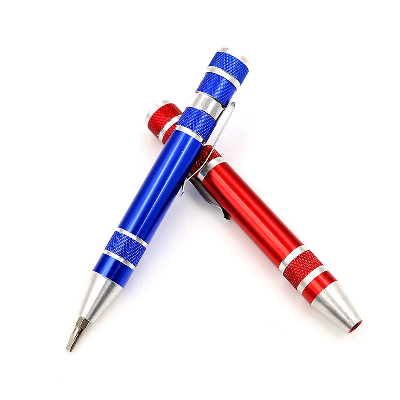 New Creative 8 In 1 Mini Multifunction Gadgets Electric Repair Tools Pen Style Precision Screwdriver