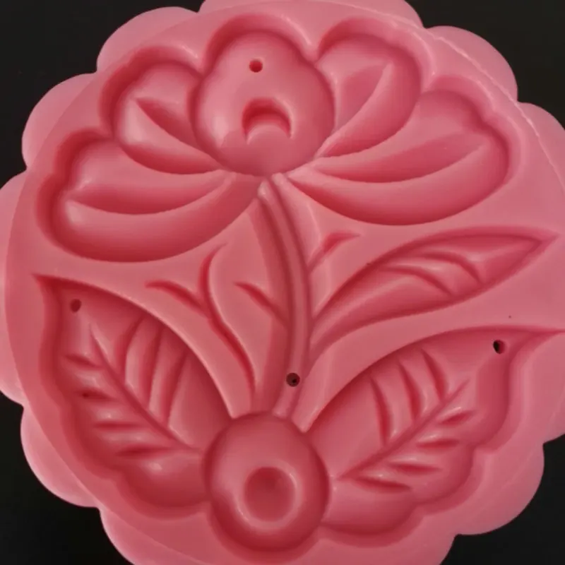 AMW 100g Plastic Moon Cake Mold Hand Press Flower Fondant Cutters Cake Decorating Bakery Tools