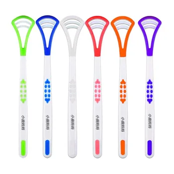 

Y&W&F 1pc Tongue Cleaner Scraper Brush Soft Oral Health Bad Breath Remove Tool Cleaner Scrapers for Oral Care Random Color