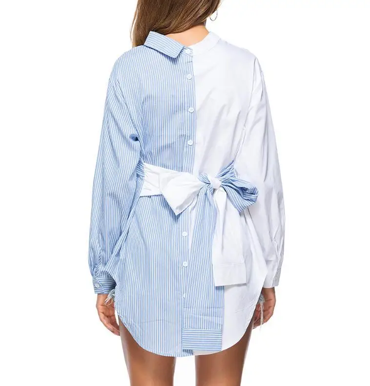 Полосатые женские топы и блузки женская рубашка большого размера Blusa Feminina| |