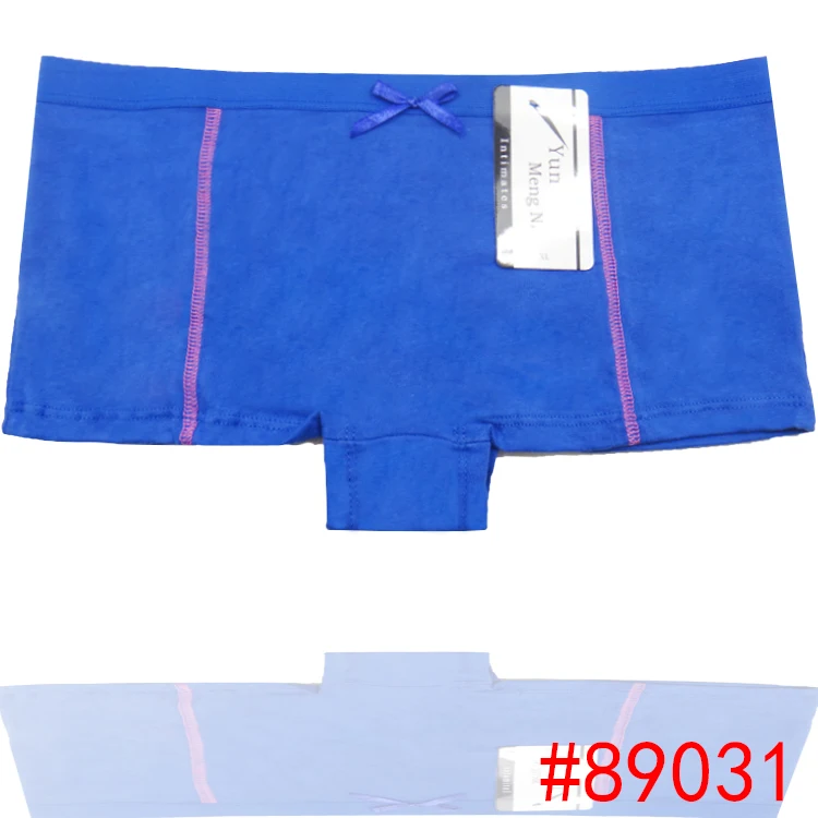 Promotion Lady underwear Plain Cotton women boxer short stretch lady