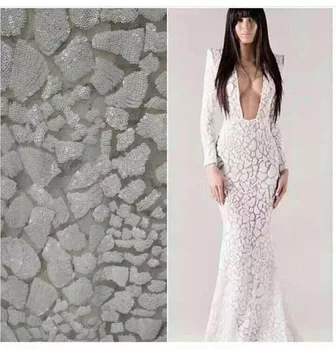 

2019 Latest African Tulle Lace High Quality African cord Lace For nigerian Wedding Dress.Royal Green Lace fabric