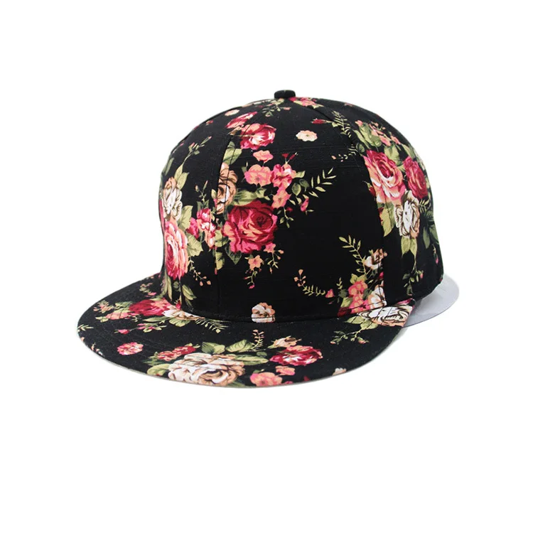 LOVINGSHA HIGH QUALITY NEW Hot Selling Hats PRINT flowers Baseball Caps hats for men women Snapback Caps Hip Hop bone B311 - Цвет: red