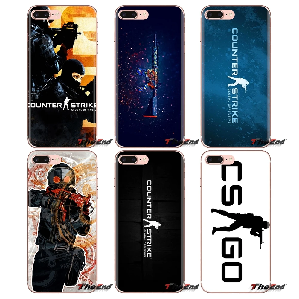Мягкие прозрачные чехлы для iPod Touch Apple iPhone 4 4S 5 5S SE 5C 6 6S 7 8 X XR XS Plus MAX counter strike CS GO guns |