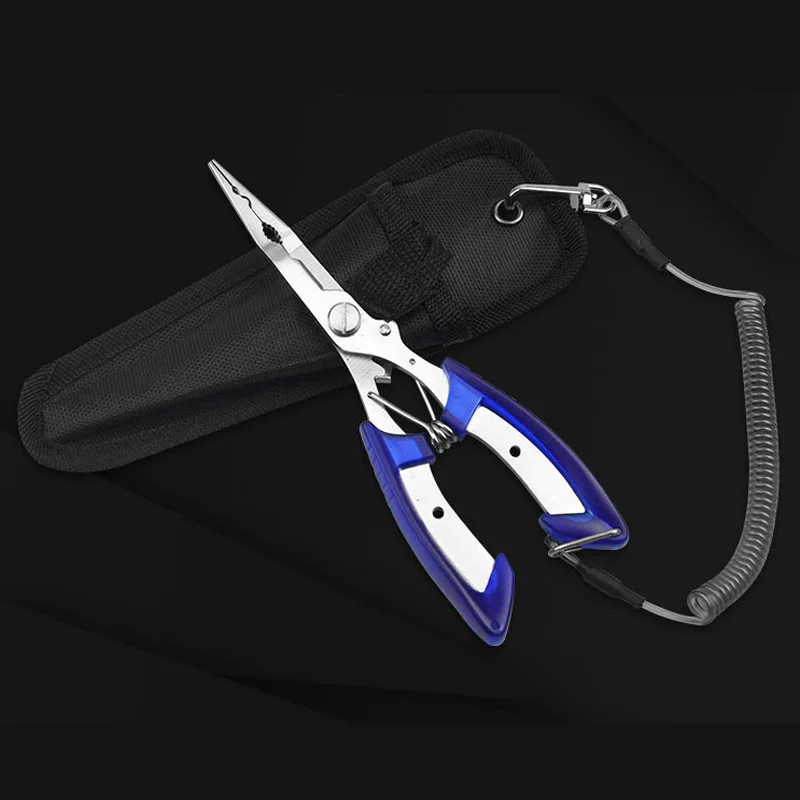 Fishing Pliers Set Multifunctional Stainless Steel Fishing Tongs Scissor  Line Cutter Hook Remover Tackle+Anti-lost String Tool