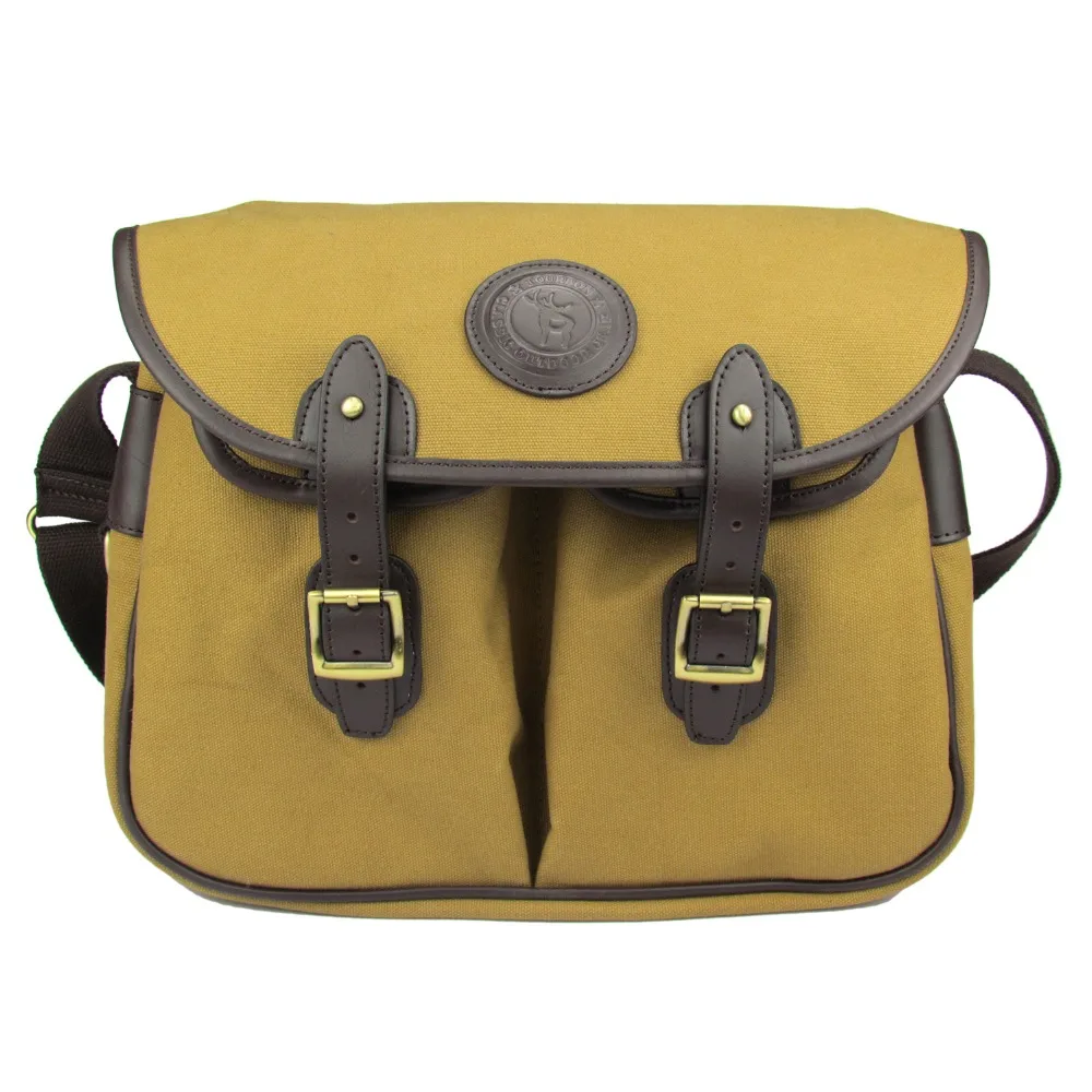 Tourbon Vintage Canvas Leather Fishing Storage Bag Durable Fly Fishing