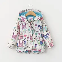 Детская куртка с длинными рукавами и принтом животных для маленьких мальчиков и девочек, пальто, верхняя одежда с капюшоном