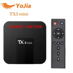 10 шт TX3 Мини Android 7,1 ТВ BOX 2 GB/16 GB 2,4 ГГц Wi-Fi Media Player 1 GB 8 GB TX3 мини Amlogic S905W 4 ядра ТВ коробка