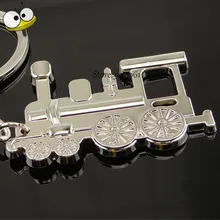 Креативный металлический брелок с локомотивным паровозиком, модель поезда, брелок для ключей, автомобильный Стайлинг для peugeot, Renault, Nissan, MINI Cooper, Citroen, Honda