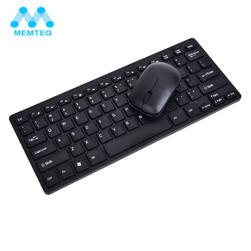 

MEMTEQ Wireless Keyboard Mini UltraSlim 2.4G Optical Gaming Wireless Keyboard and Mouse USB Receiver Kit for Desktop Laptop
