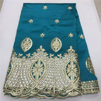 

free shipping embroidery lace Beautiful Swiss Voile Lace Fabric With Sequins L14J0