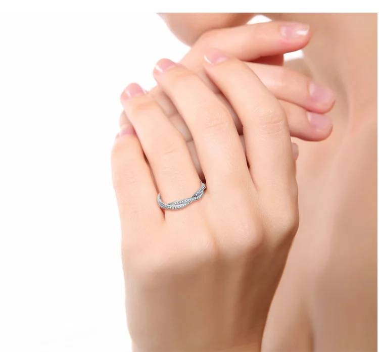 Fe, Н. И. 925 стерлингового серебра крест кольцо женский полный дрель День Святого Валентина любителей кольцо популярный стиль