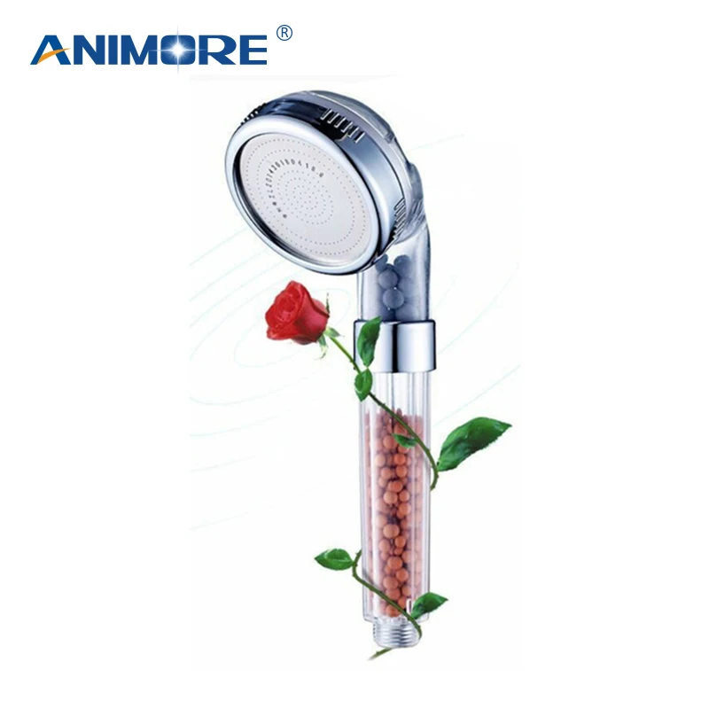 

ANIMORE Shower Filter Anion Tourmaline Supercharged Super Water-Saving Shower Handheld Negative Ionic Shower Filtration WF-05