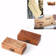 Творческий Деревянный печать прописной Алфавит буквы набор резиновых штампов Винтаж